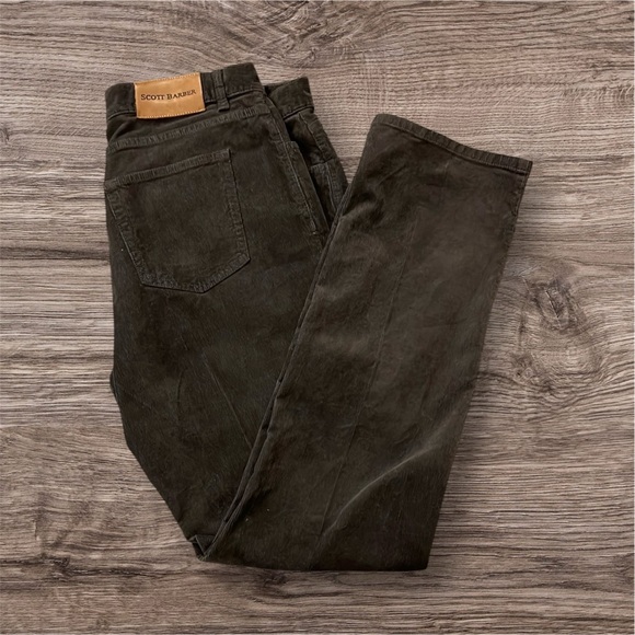 Scott Barber Men's Corduroy Pants - Charcoal - Picture 1 of 4